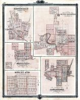 Monticello, Manchester, Missouri Valley, Mount Ayr, Anamosa, Iowa 1875 State Atlas